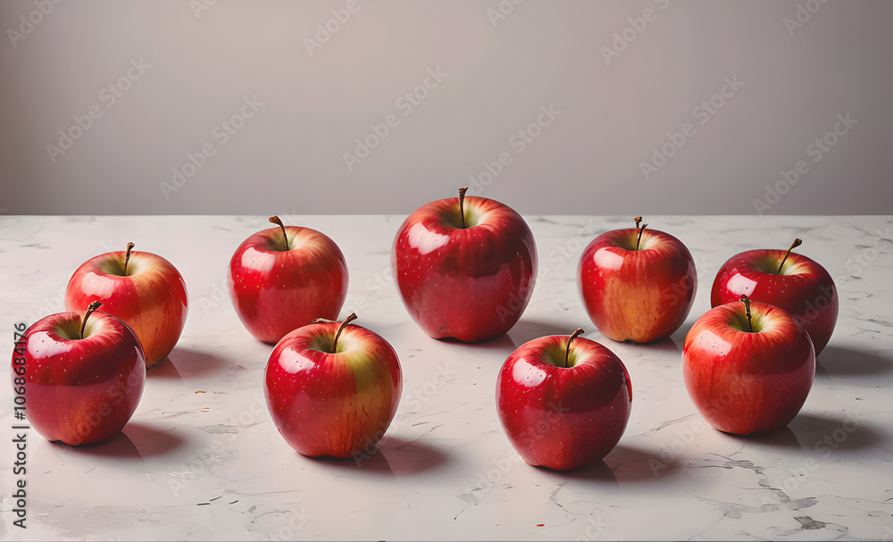 Poster a bunch of apples are arranged in a circle