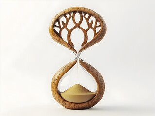 Hourglass Shaped Tree Trunk with Rings Symbolizing Nature s Timeless Cycle