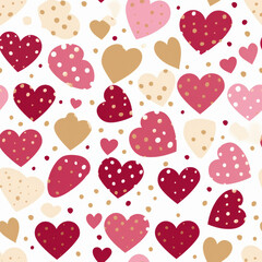 Valentines day hearts pattern for romantic designs and cards