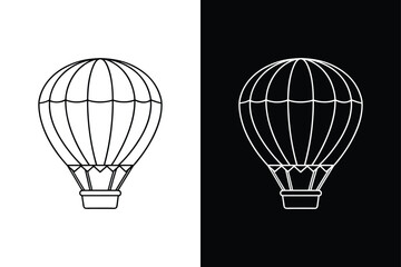 Obraz premium Hot Air Balloon vector illustration on White Background Vector Art Illustration on white background. 