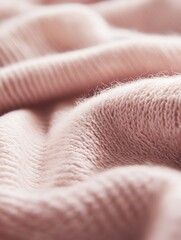  Close-Up of Soft Knitted Pink Wool Texture.