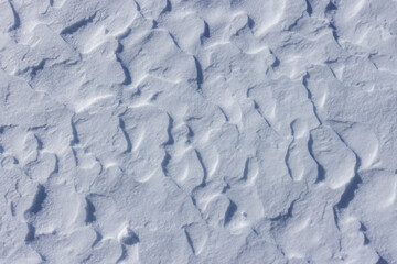 Wind-created patterns in snow crust