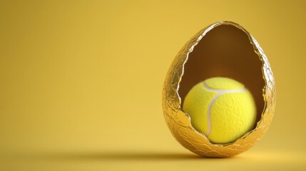 A Pause in the Action: The Humble Tennis Ball, Center Stage on a World-Famous Court