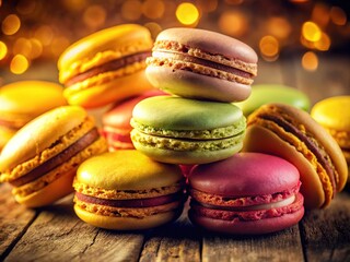 A pastel macaron dream, captured in exquisite detail.