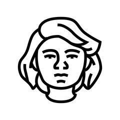 pride woman expression line icon vector. pride woman expression sign. isolated contour symbol black illustration