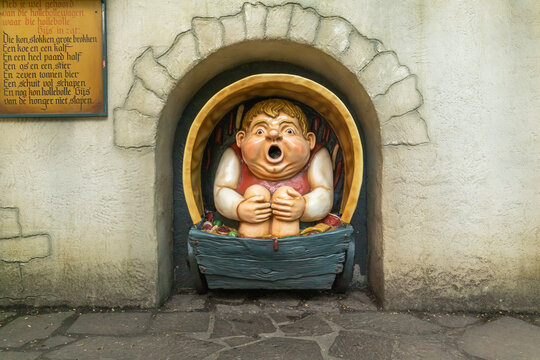 Efteling theme park, Holle Bolle Gijs waste bin. Kaatsheuvel, the Netherlands. 24 June 2024. 