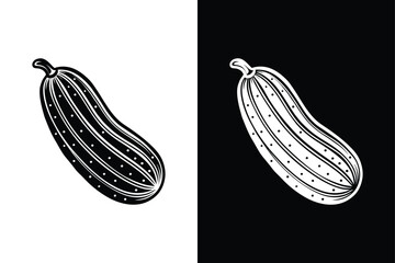 Cucumber vector illustration logo icon clipart. Cucumber Icon on White Background Vector Art Illustration on white background.