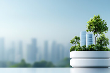 Innovative urban architecture integrates green spaces and smart technology