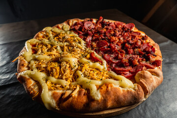 ' pizza, cheese, pepperoni, Italian, food, slice, fresh, gourmet, delicious, traditional, crust, topping, tomato, mozzarella, basil, herbs, baked, cuisine, restaurant, homemade, cheesy, crispy, savory