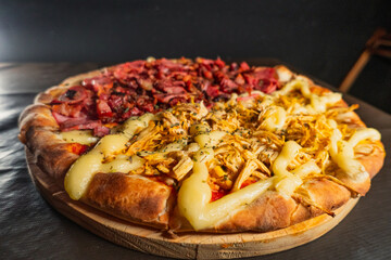 ' pizza, cheese, pepperoni, Italian, food, slice, fresh, gourmet, delicious, traditional, crust, topping, tomato, mozzarella, basil, herbs, baked, cuisine, restaurant, homemade, cheesy, crispy, savory