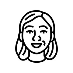 admiration woman expression line icon vector. admiration woman expression sign. isolated contour symbol black illustration