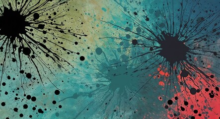 Abstract ink splatter background for a grungeinspired artistic flair