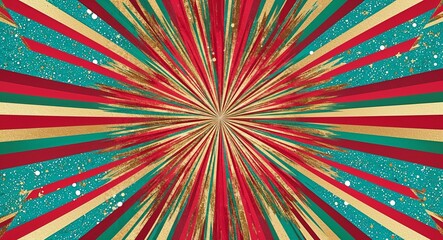 Abstract starburst background with radial design for a festive look