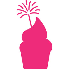 Happy birthday single vector icon