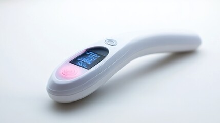 Infrared forehead thermometer, isolated on white, perfect for health and wellness themes