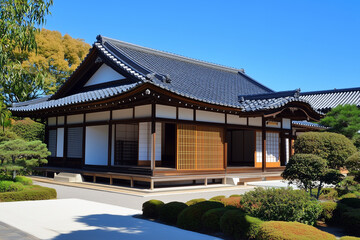 Fototapeta premium 日本家屋と庭園