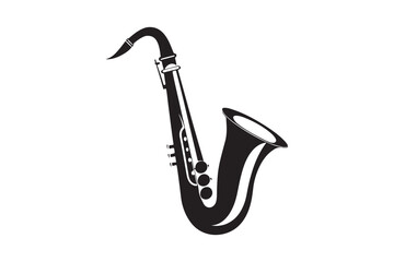 Saxophone Silhouette vector illustration, Saxophone Silhouette Bundle 