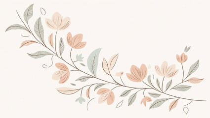 Illustration of a minimalist flower drawing