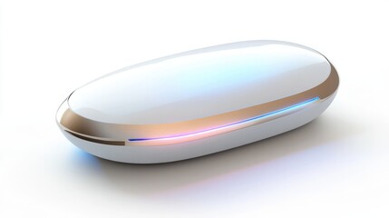 Portable hand warmer with modern design, isolated on a white background for winter tech themes