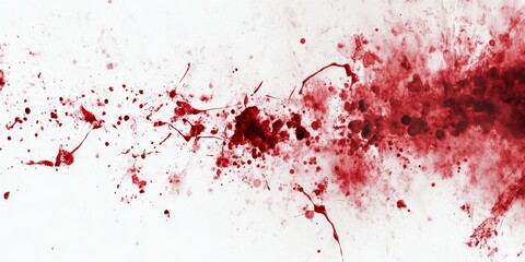 This unique collection showcases a variety of realistic blood drips and splashes set against a clean white background, making it perfect for designs themed around horror, crime, or medical subjects
