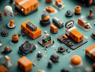 Obraz premium Innovative AI powered global logistics platform that streamlines international delivery and freight movement with an intricate network of interconnected data streams real time monitoring