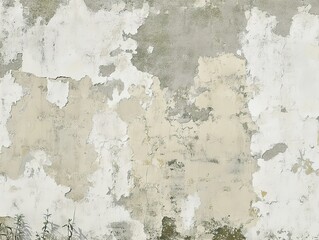 Weathered concrete wall with peeling paint texture.