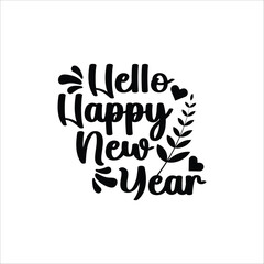 Happy new year logo new year typography