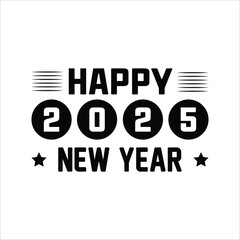 Happy new year logo new year typography