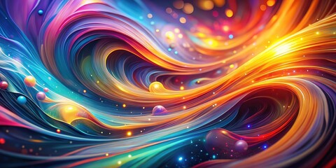 Glowing, abstract waves ripple in the digital void.  AI art background.  Dreamlike, ethereal.