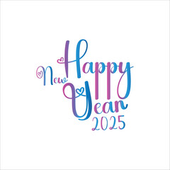 Happy new year logo new year typography