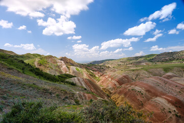 Mravaltskaro Colorful Mountains in Kakheti Region. Georgia