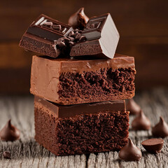 Pieces of dark chocolate bar isolated on white,Chocolate thins with white cream filling isolated on white