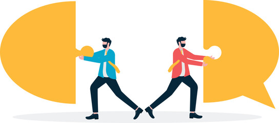Two male white collar chat puzzles. No deal,
