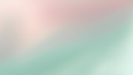 Obraz premium Subtle smooth iridescent gradient transitioning from soft pink to mint green catching reflections, Ai Generated