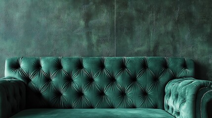 Obraz premium Velvet fabric texture, rich green, luxurious finish.