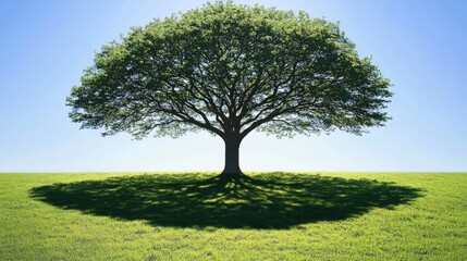 Fototapeta premium Majestic Tree Under Clear Blue Sky