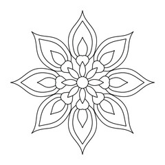 Vector hand drawn doodle mandala art, tattoo design, vector file