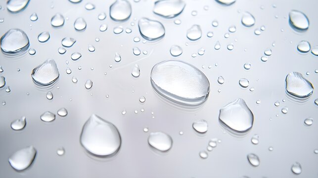 Squeegee Wiping Water Drops on Glass Surface