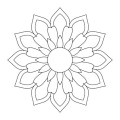 Mandala design for coloring, background, tattoo, geometric, vintage, art, icon, vector file