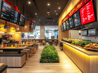 Bright and open coworking space with rows of desks, high ceilings