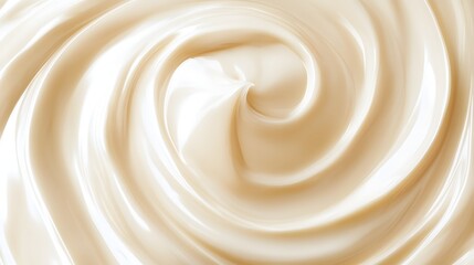 Swirling creamy texture in soft beige tones creating a smooth, luxurious appearance.