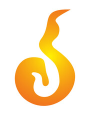 グラデーションカラーの火・炎・炎上・燃えるイメージのアイコン - ベクターイラスト