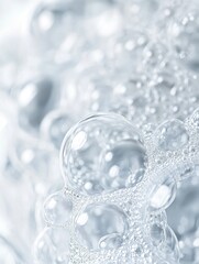 Clear soap bubbles in monochrome setting.