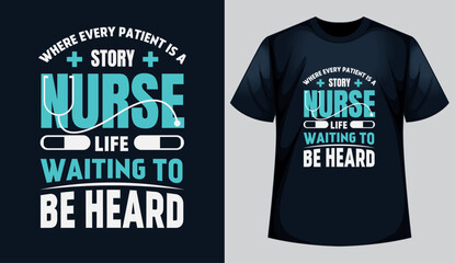 Nurse typography T shirt design ,nurse t shirt design