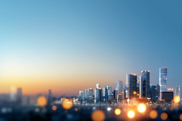 Fototapeta premium Exploring the future of urban infrastructure in a sustainable smart city skyline