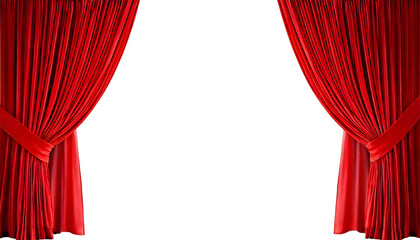 Elegant Red Curtains for Stage or Window Decor