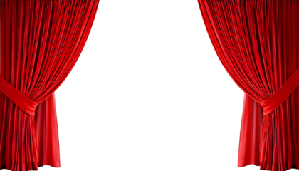 Elegant Red Curtains for Stage or Window Decor