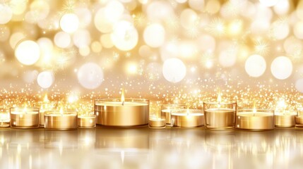 Elegant Gold Candles for New Year Celebration