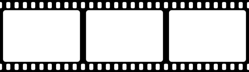 Grunge film strips. Old retro cinema movie strip. Video recording illustration.