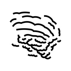 storm cloud spiral hurricane disaster line icon vector. storm cloud spiral hurricane disaster sign. isolated contour symbol black illustration